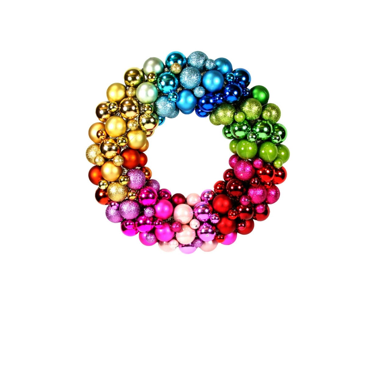 Rainbow Ball Encrusted Wreath