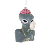 Peace Out Alien Ornament