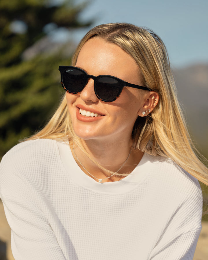 Gram Polarized Sunglasses - Onyx To Walnut Tortoise Fade