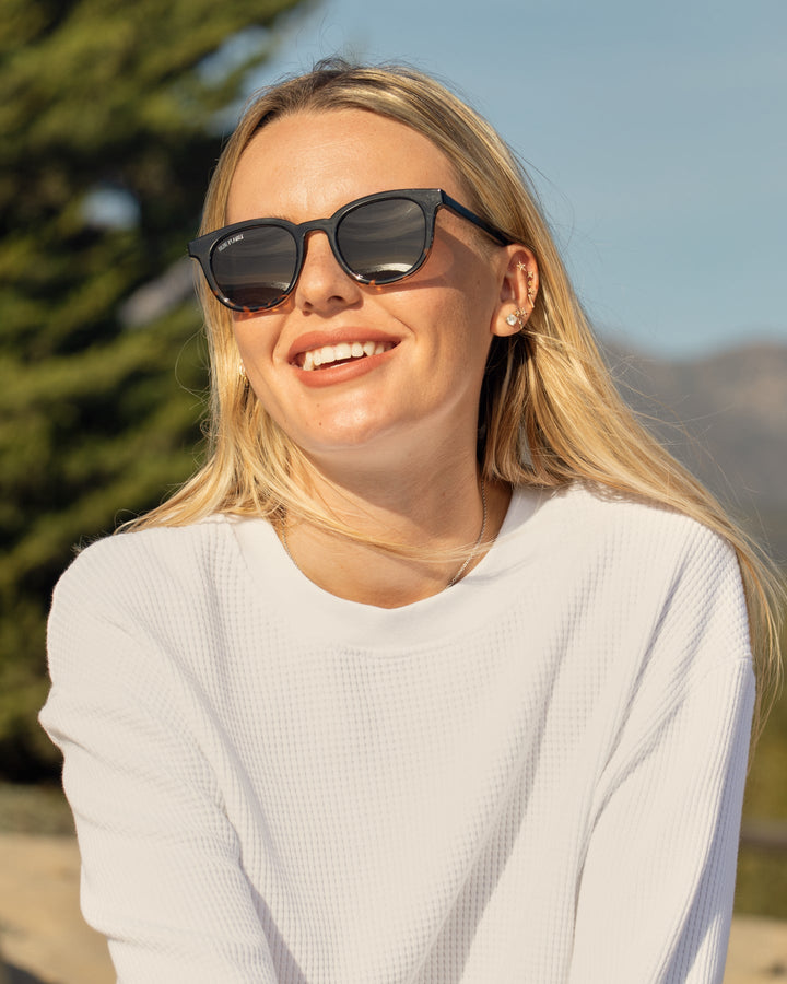 Gram Polarized Sunglasses - Onyx To Walnut Tortoise Fade
