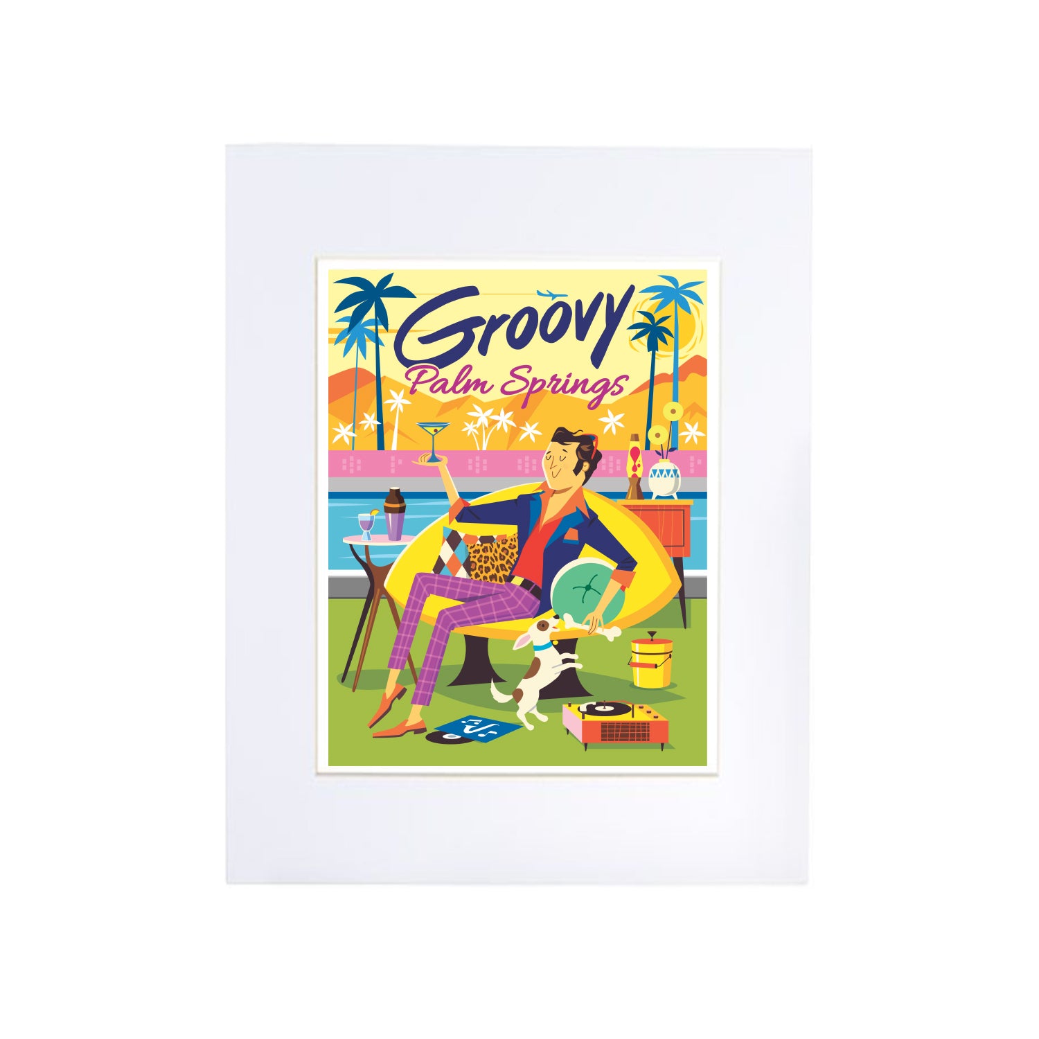 Print: Groovy Guy Yellow 8" x 10" (Unframed) - Just Fabulous Palm Springs