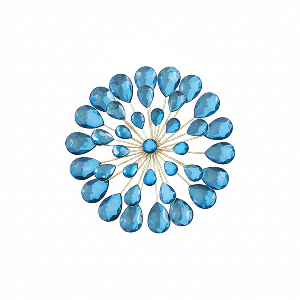 Gem Burst Ornament - Blue