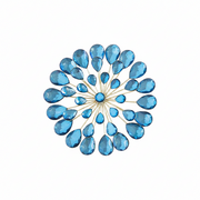 Gem Burst Ornament - Blue