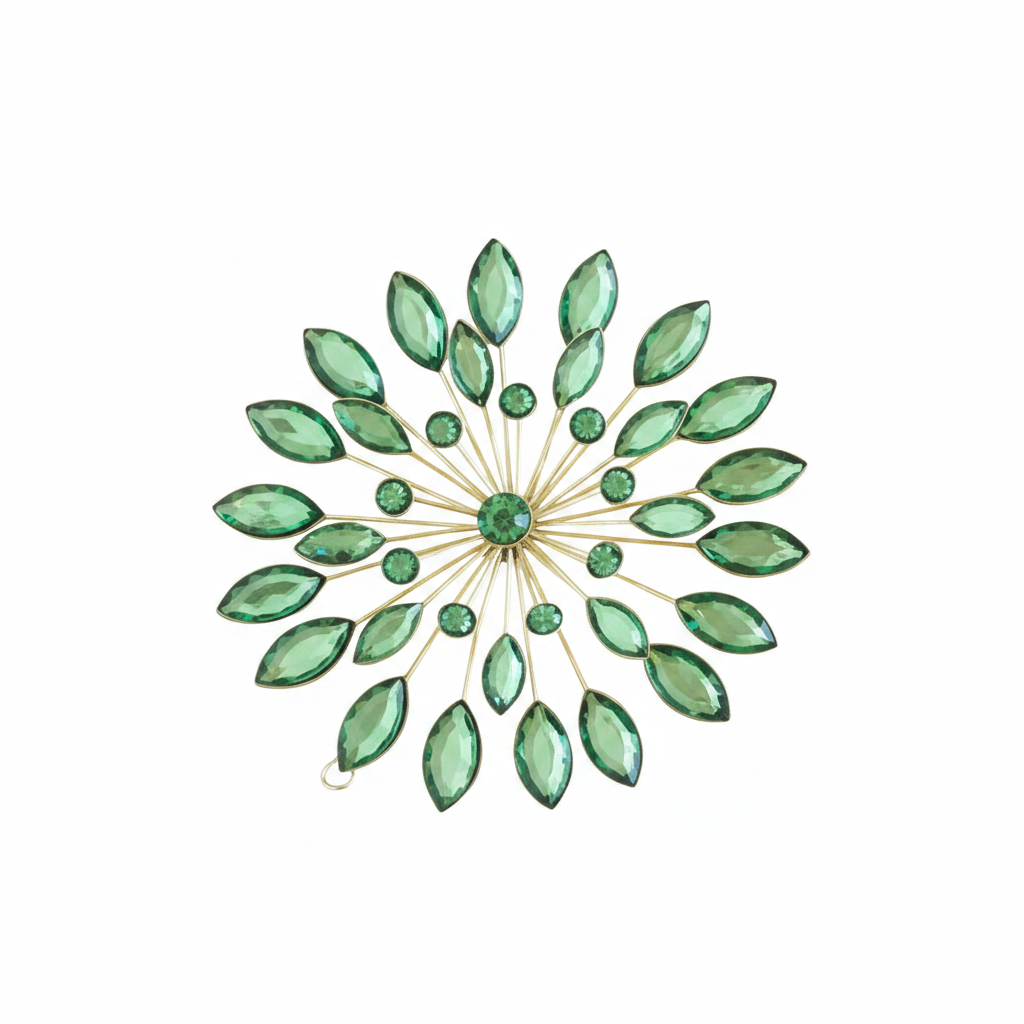 Gem Burst Ornament - Green