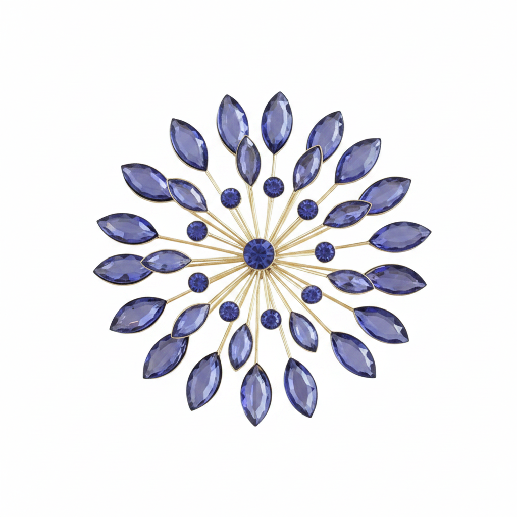 Gem Burst Ornament - Indigo