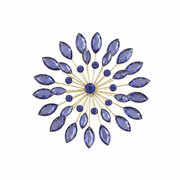 Gem Burst Ornament - Indigo