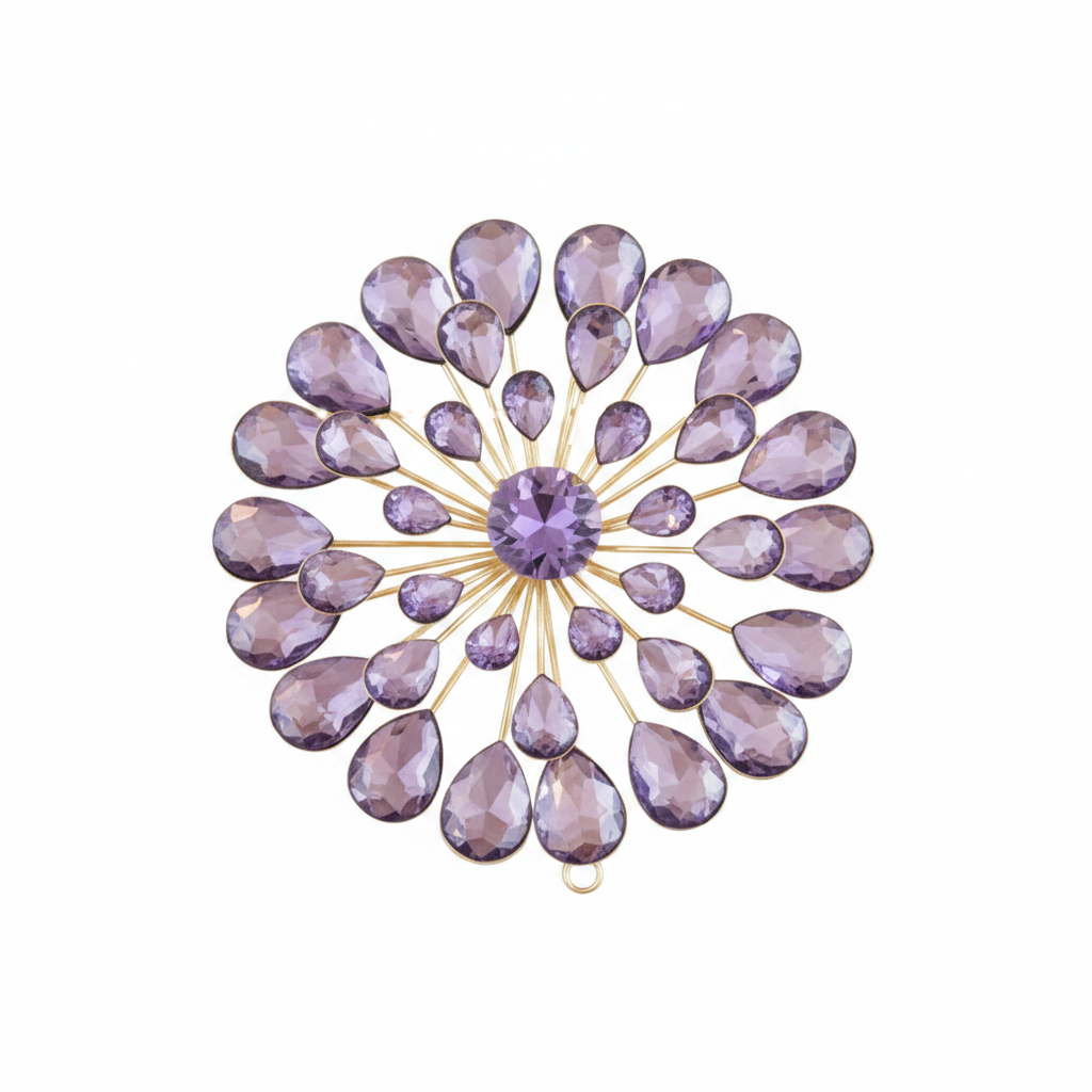 Gem Burst Ornament - Lavender