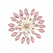 Gem Burst Ornament - Light Pink