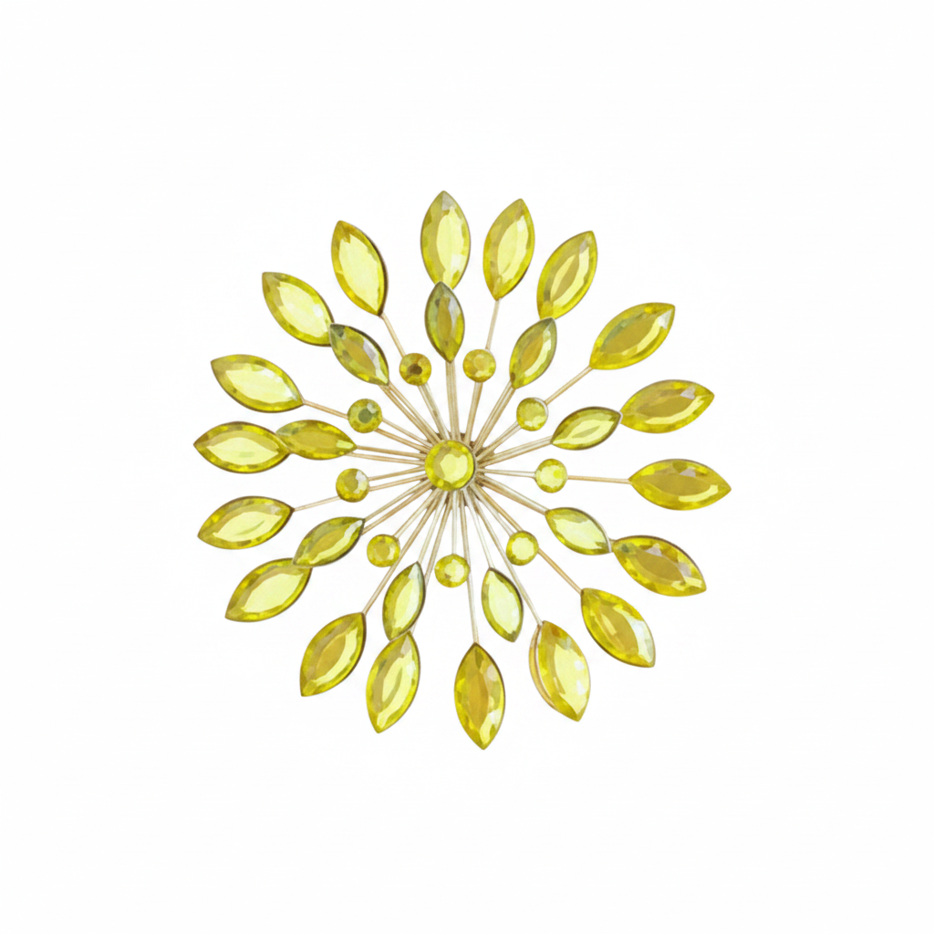 Gem Burst Ornament - Lime Green