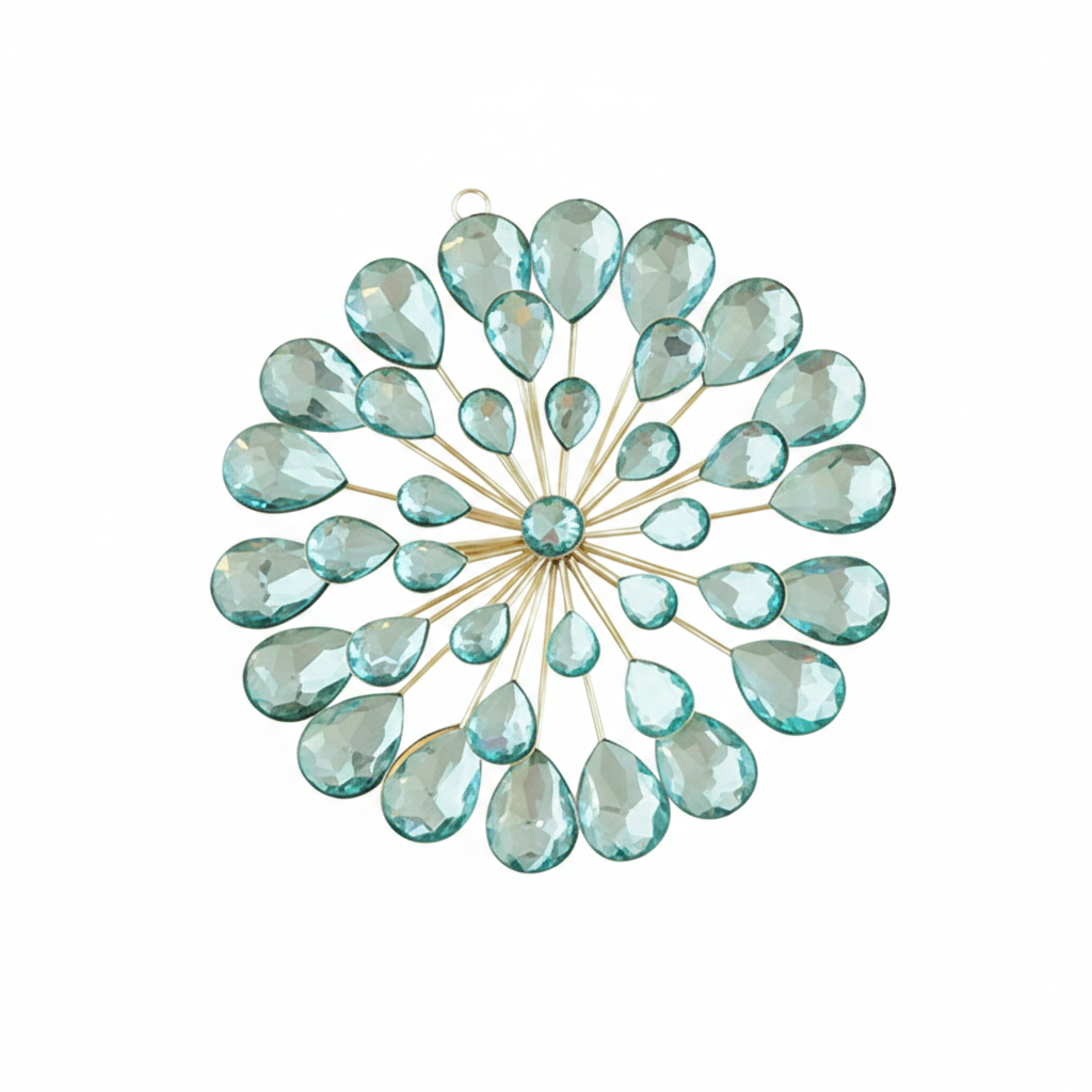 Gem Burst Ornament - Mint