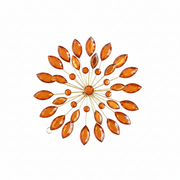 Gem Burst Ornament - Orange