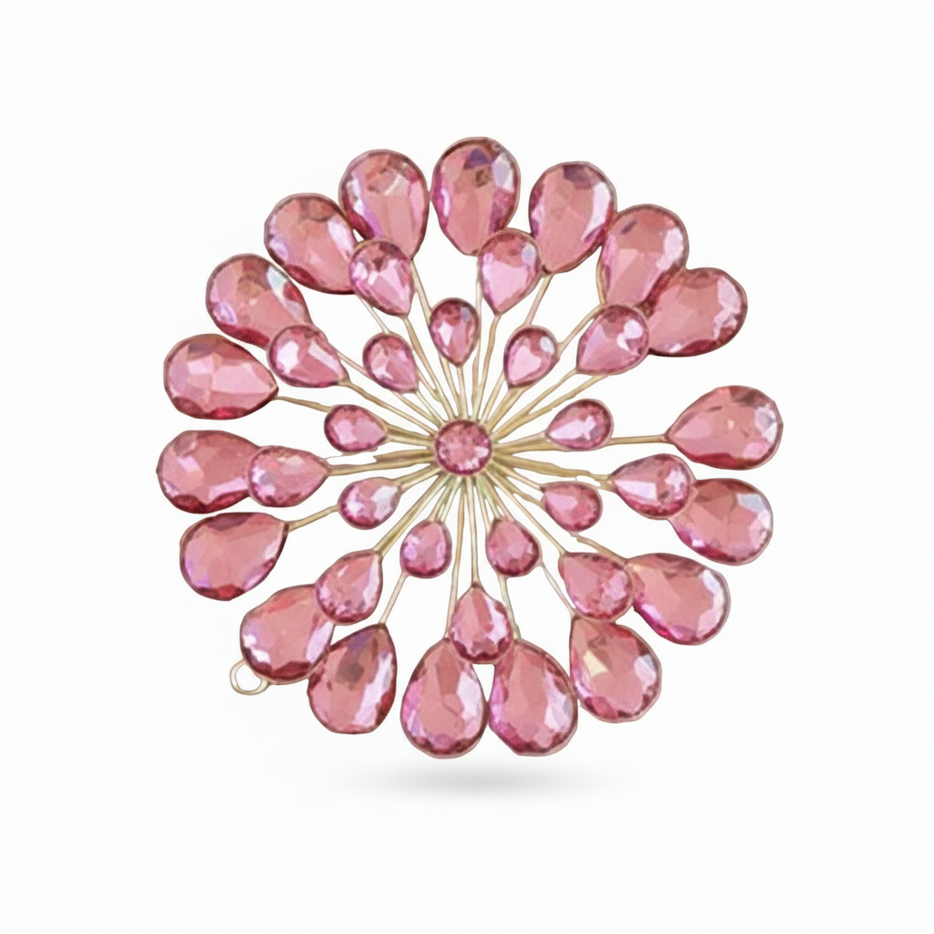 Gem Burst Ornament - Pink