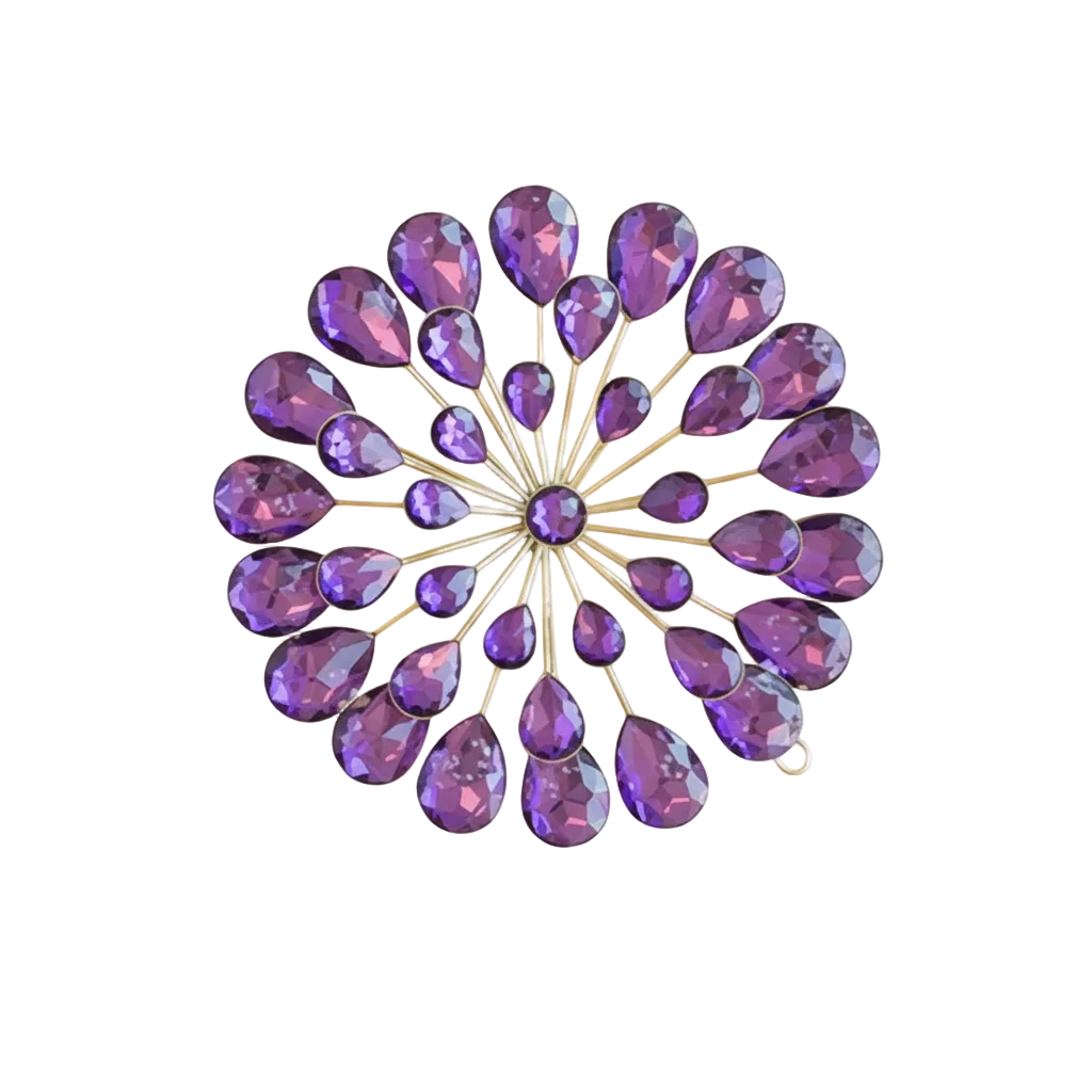 Gem Burst Ornament - Purple