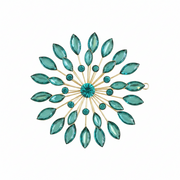 Gem Burst Ornament - Teal