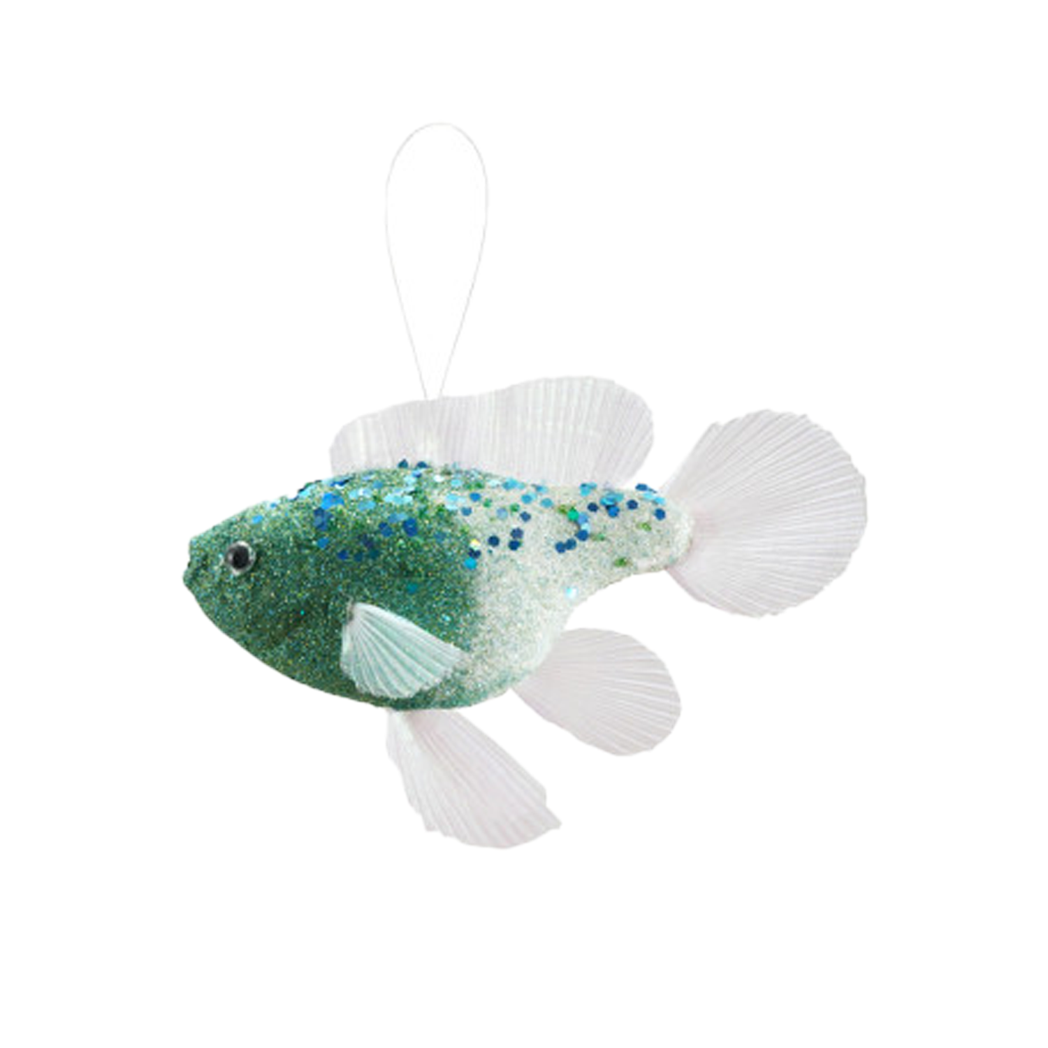 Glitter Fish Ornament - Green