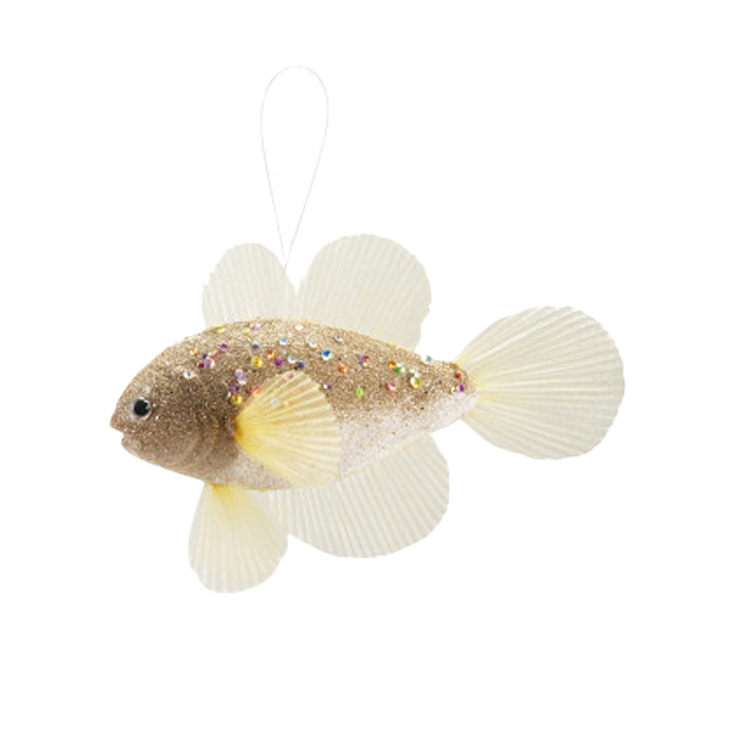 Glitter Fish Ornament - Yellow