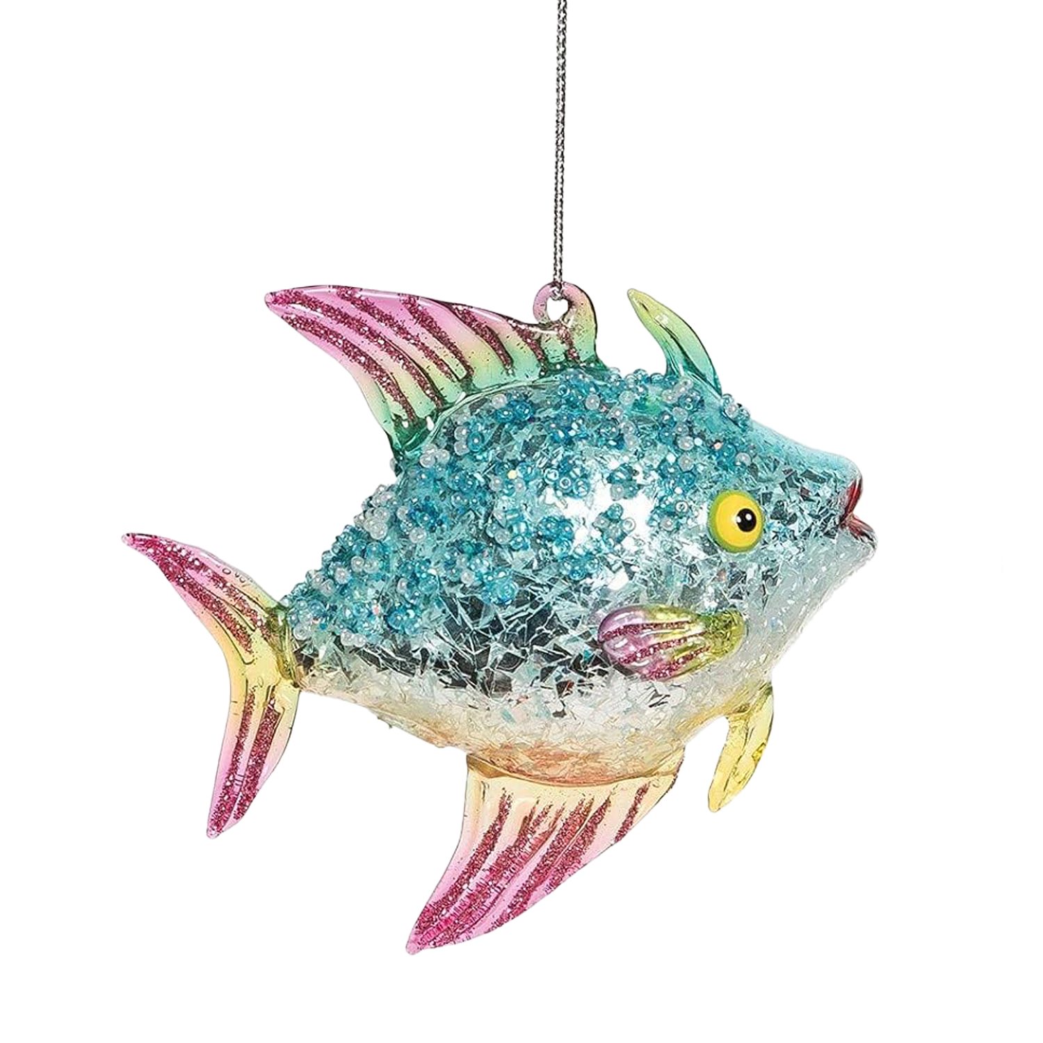 Glitzy Glass Fish Ornament