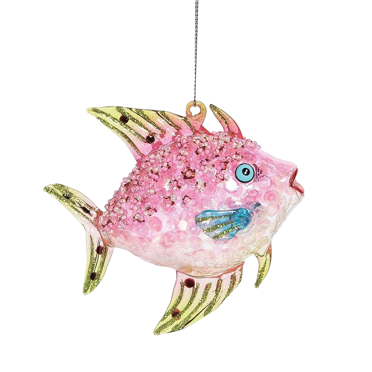 Glitzy Glass Fish Ornament