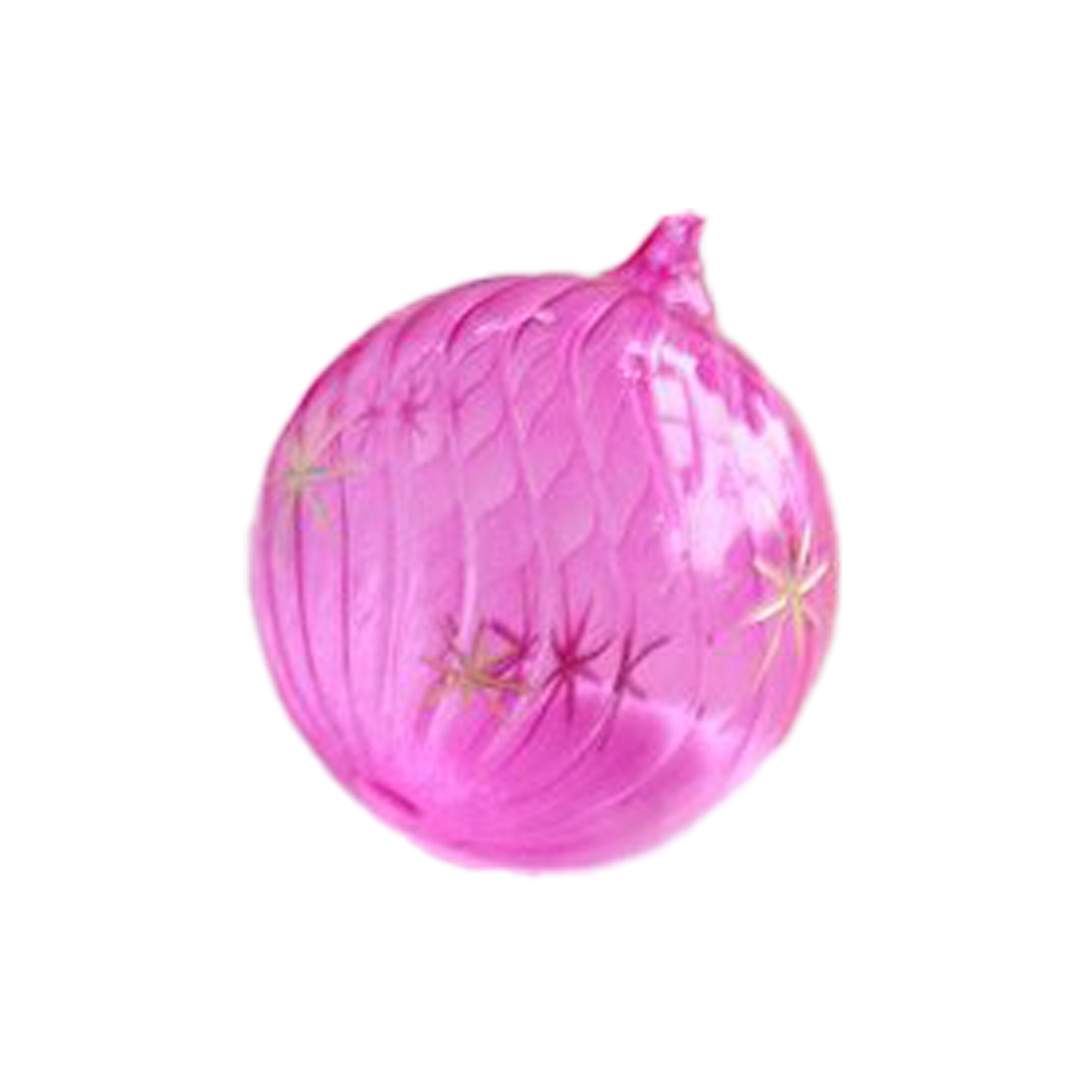 Gold Glint Swirl Ball Ornament - Hot Pink