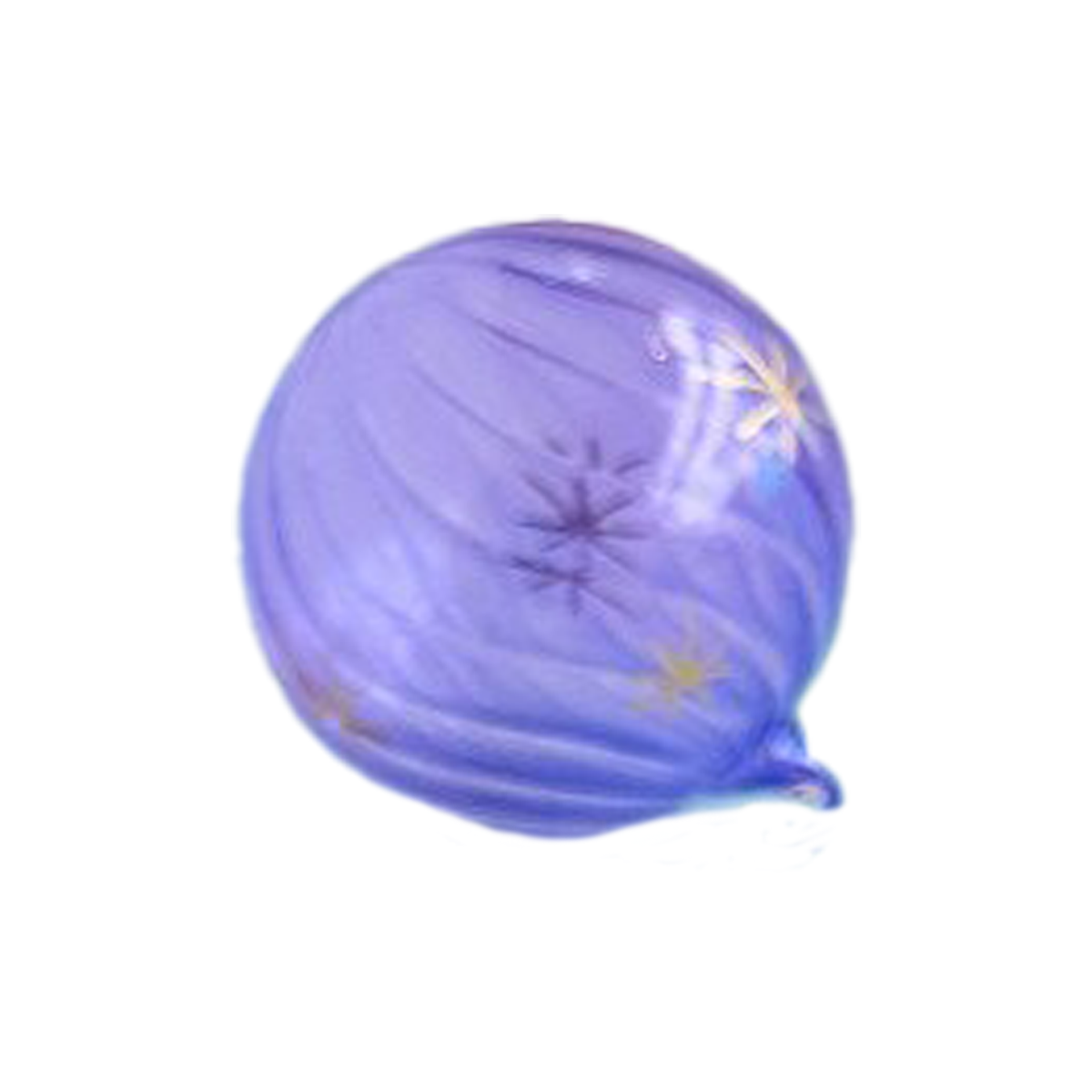 Gold Glint Swirl Ball Ornament - Lavender