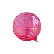 Gold Glint Swirl Ball Ornament - Rose Pink