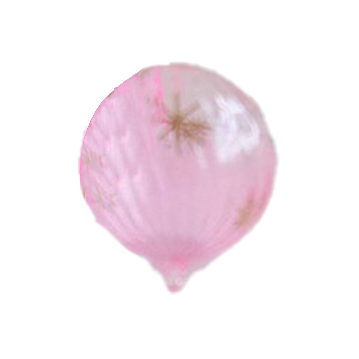 Gold Glint Swirl Ball Ornament - Translucent Pink