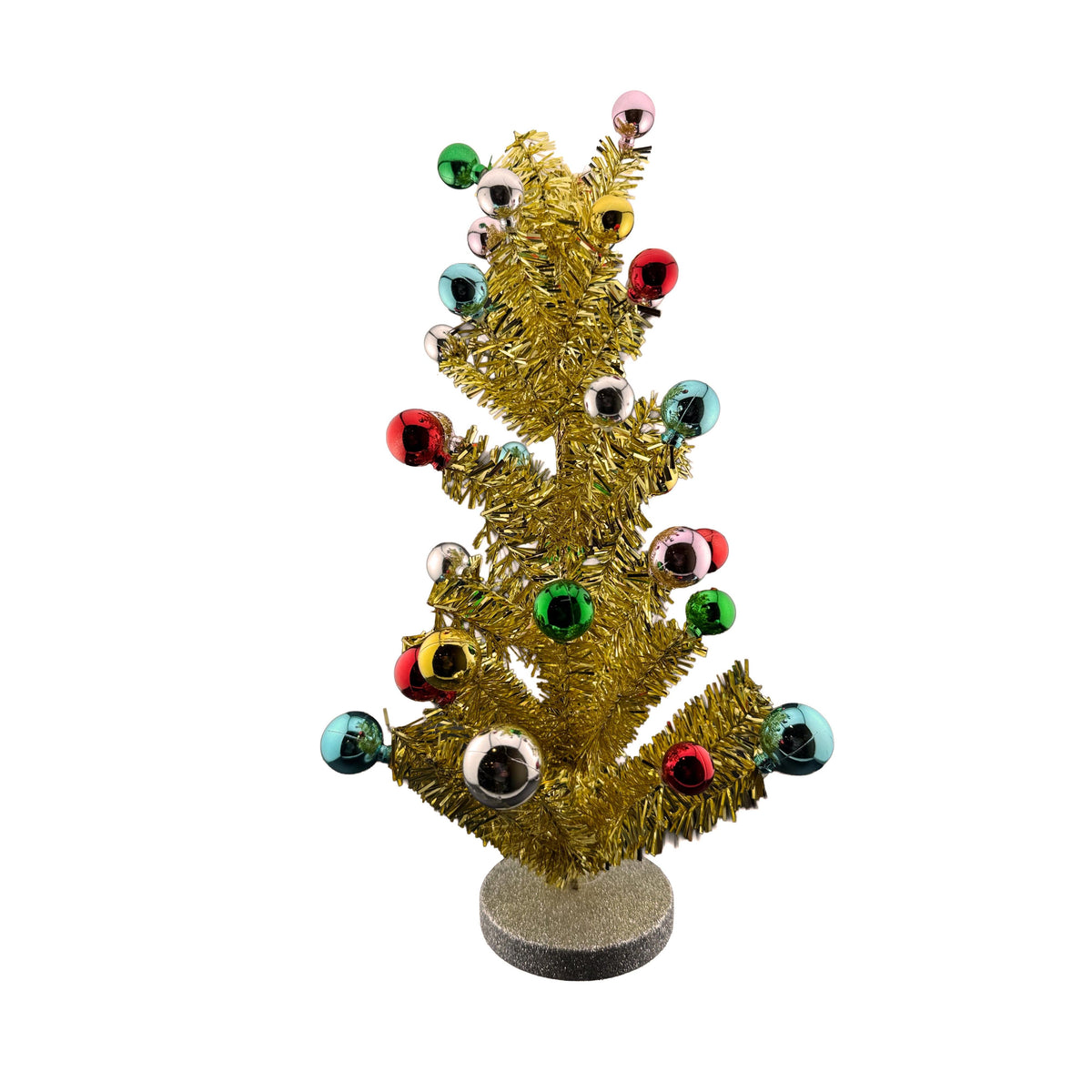 Tinsel Tabletop Tree - Gold