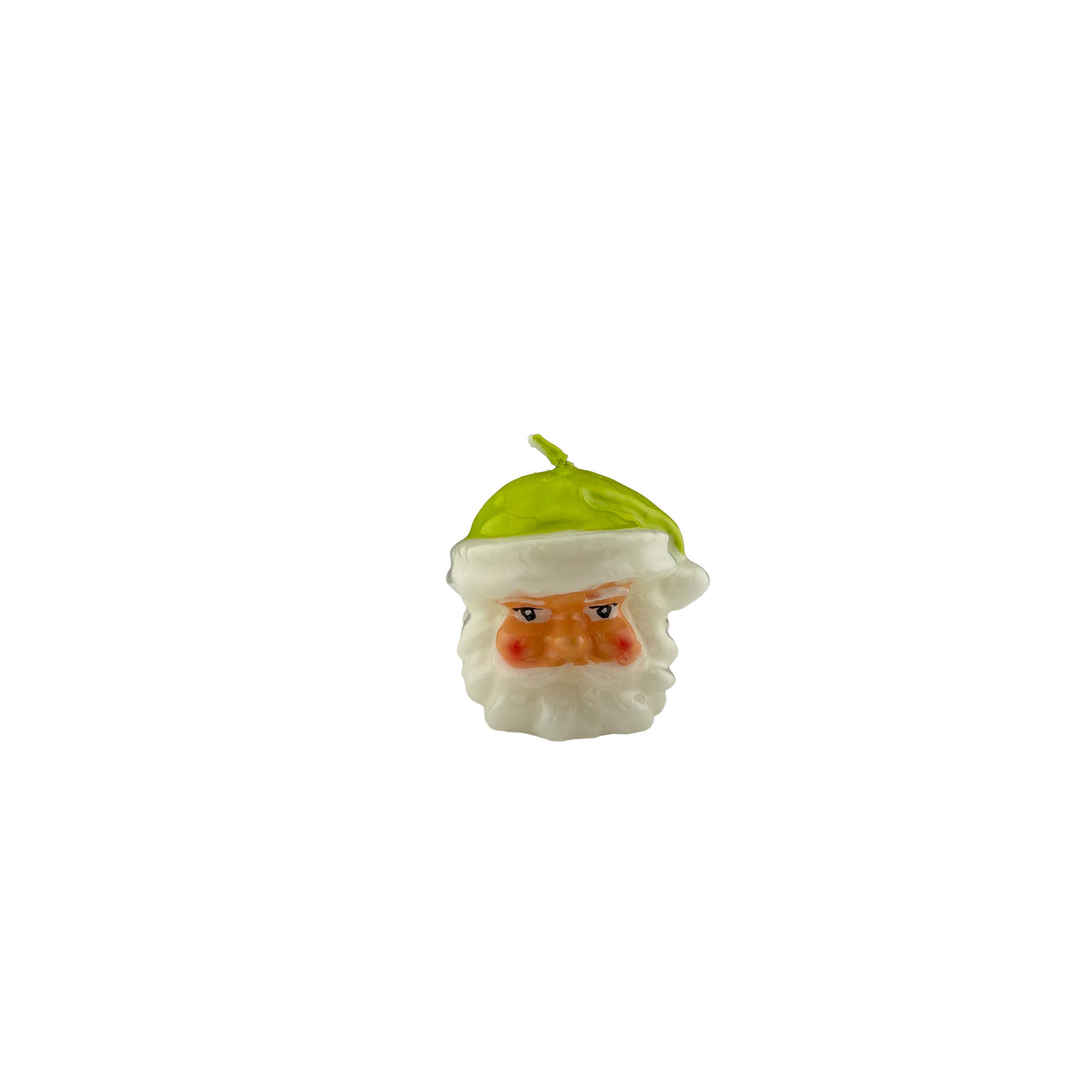 Santa Head Candle - Green