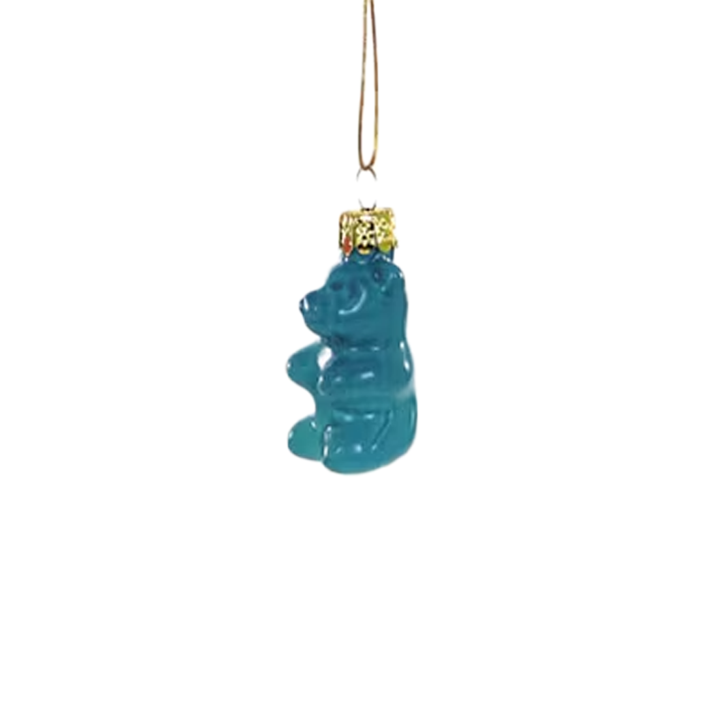 Rainbow Gummy Bear Ornament - Blue