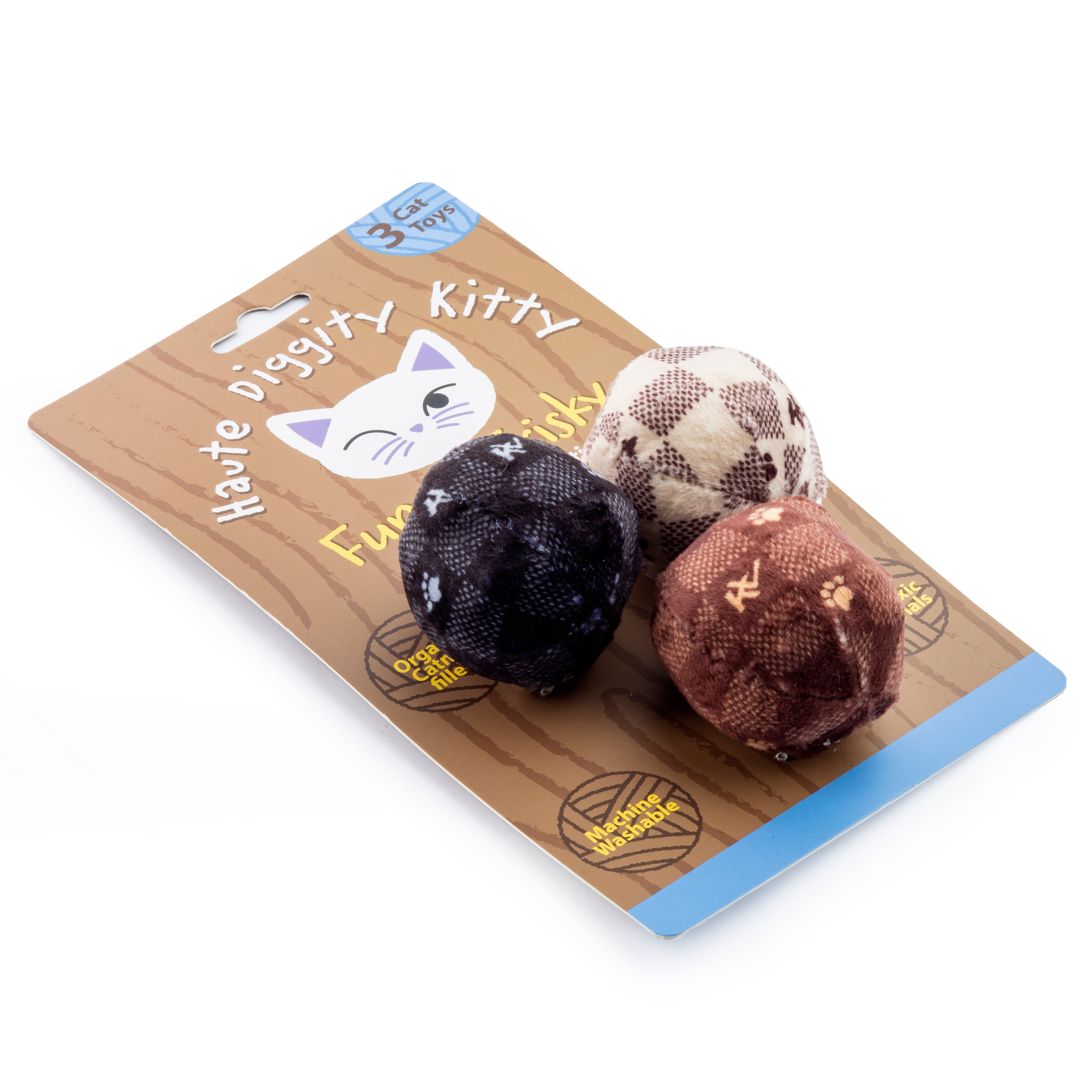 Kitty Vuiton Checker Balls Catnip Toys