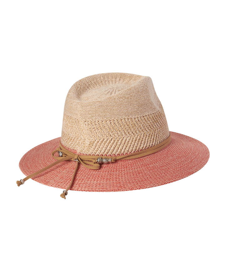 Women's Safari Brimmed Hat - Josie - Sunset Coral