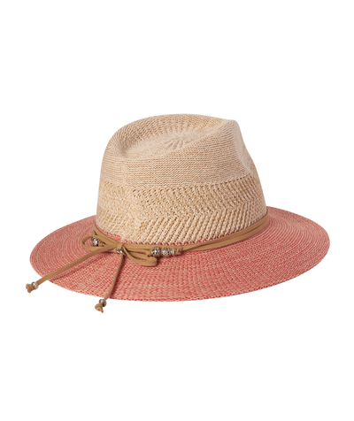 Women's Safari Brimmed Hat - Josie - Sunset Coral