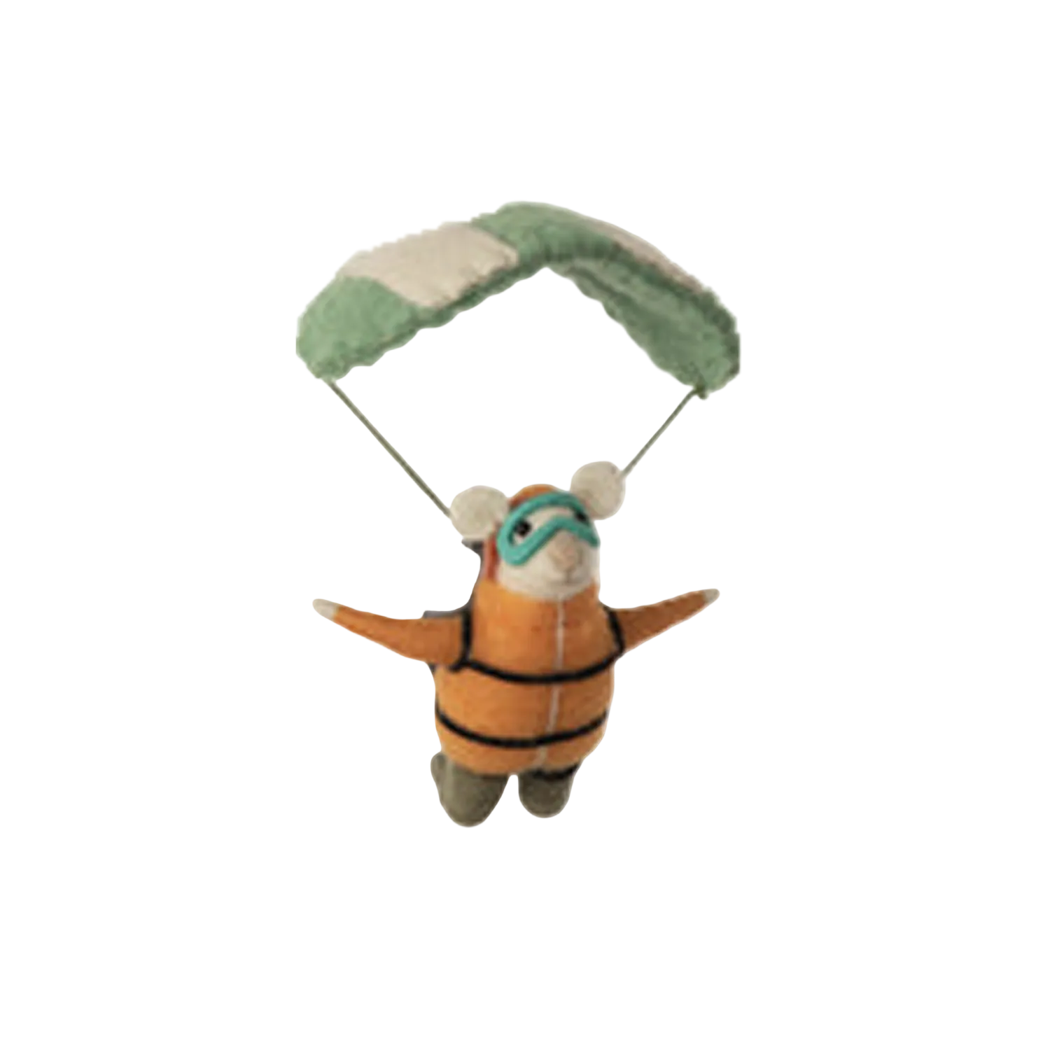 Parasailing Mouse Ornament - Green