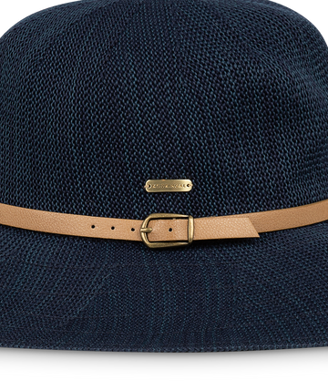 Wide Brimmed Hat - Leslie - Indigo