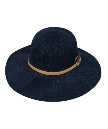 Wide Brimmed Hat - Leslie - Indigo