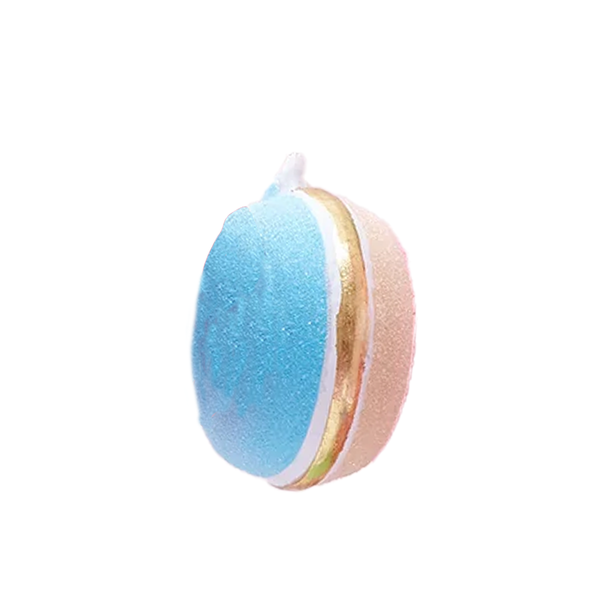 Half & Half Rainbow Macaron Ornament - Light Blue & Pale Orange