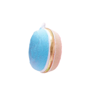 Half & Half Rainbow Macaron Ornament - Light Blue & Pale Orange