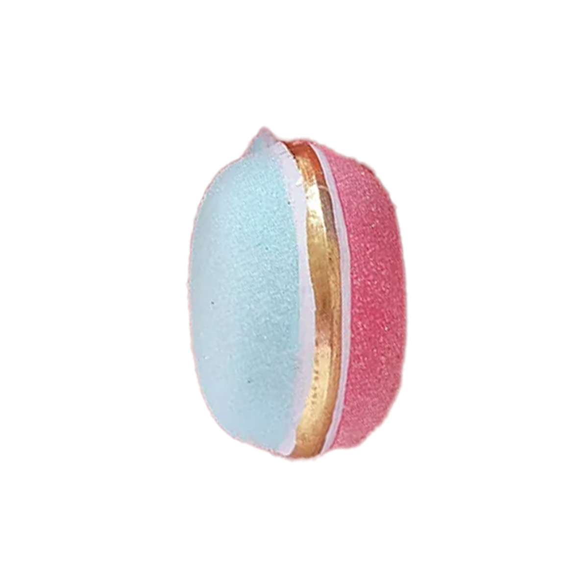 Half & Half Rainbow Macaron Ornament - Light Mint & Coral