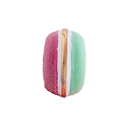 Half & Half Rainbow Macaron Ornament - Strawberry & Mint