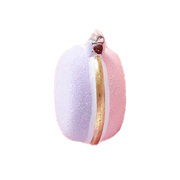 Half & Half Rainbow Macaron Ornament - Violet & Light Pink