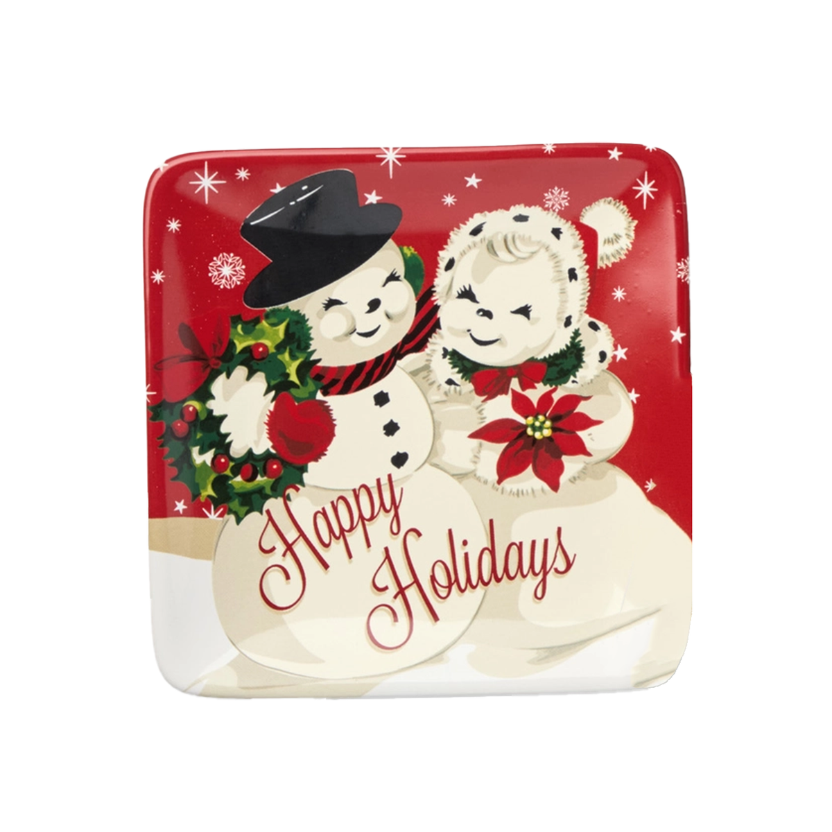 Santa's Retro Canape Plate - Happy Holidays