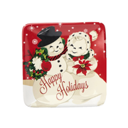 Santa's Retro Canape Plate - Happy Holidays