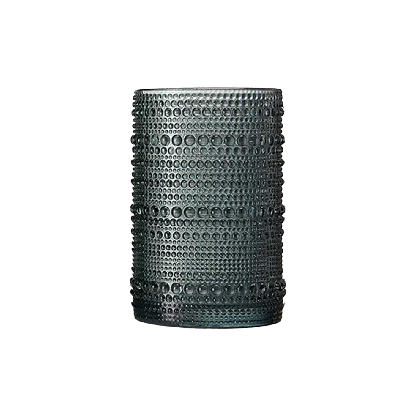 Hobnail Beaded Highball Glass- Blue