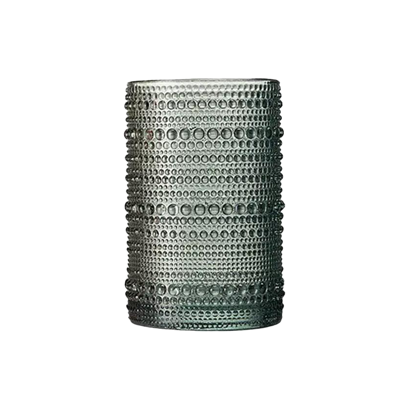 Hobnail Beaded Highball Glass - Green