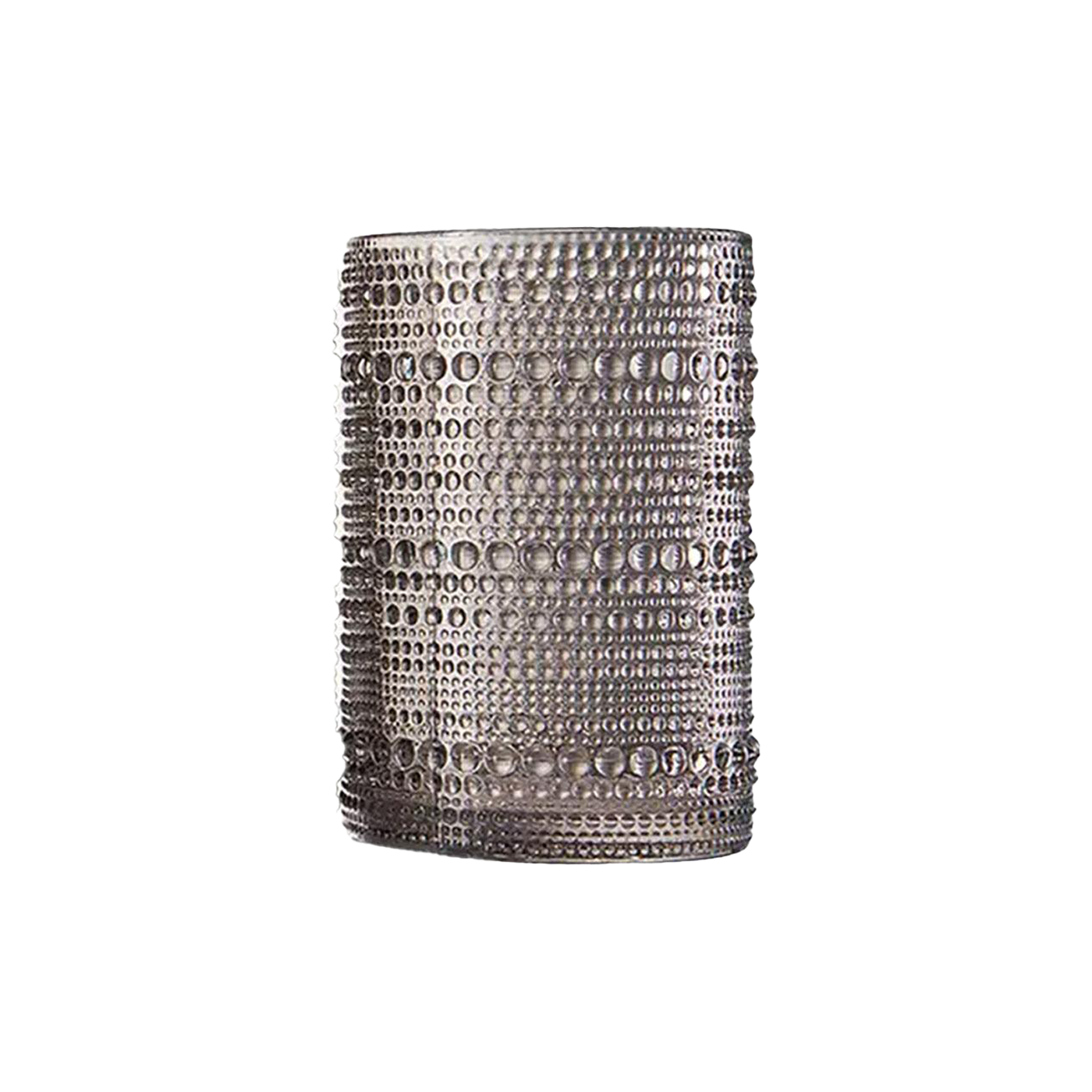 Hobnail Beaded Highball Glass - Grey