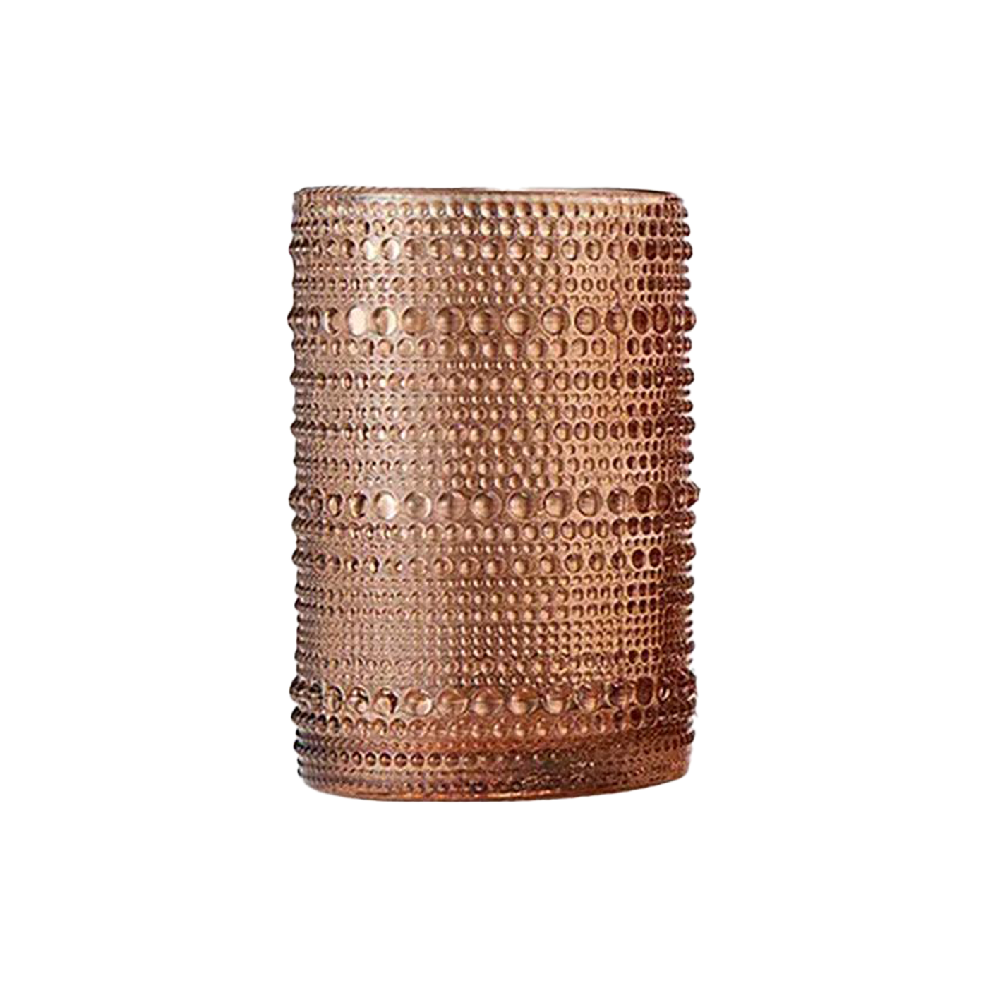 Hobnail Beaded Highball Glass - Orange