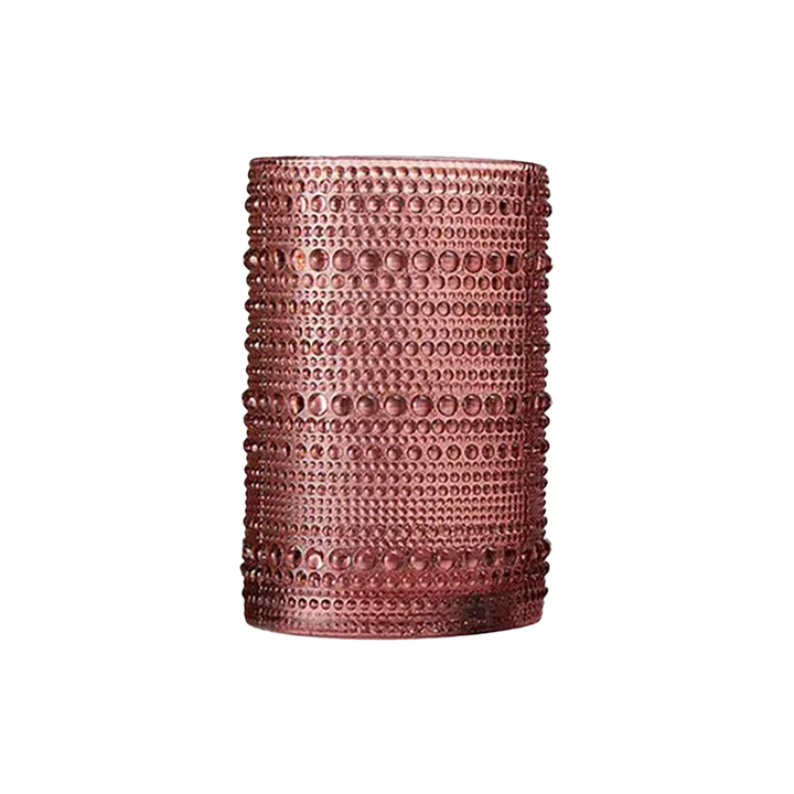 Hobnail Beaded Highball Glass - Red