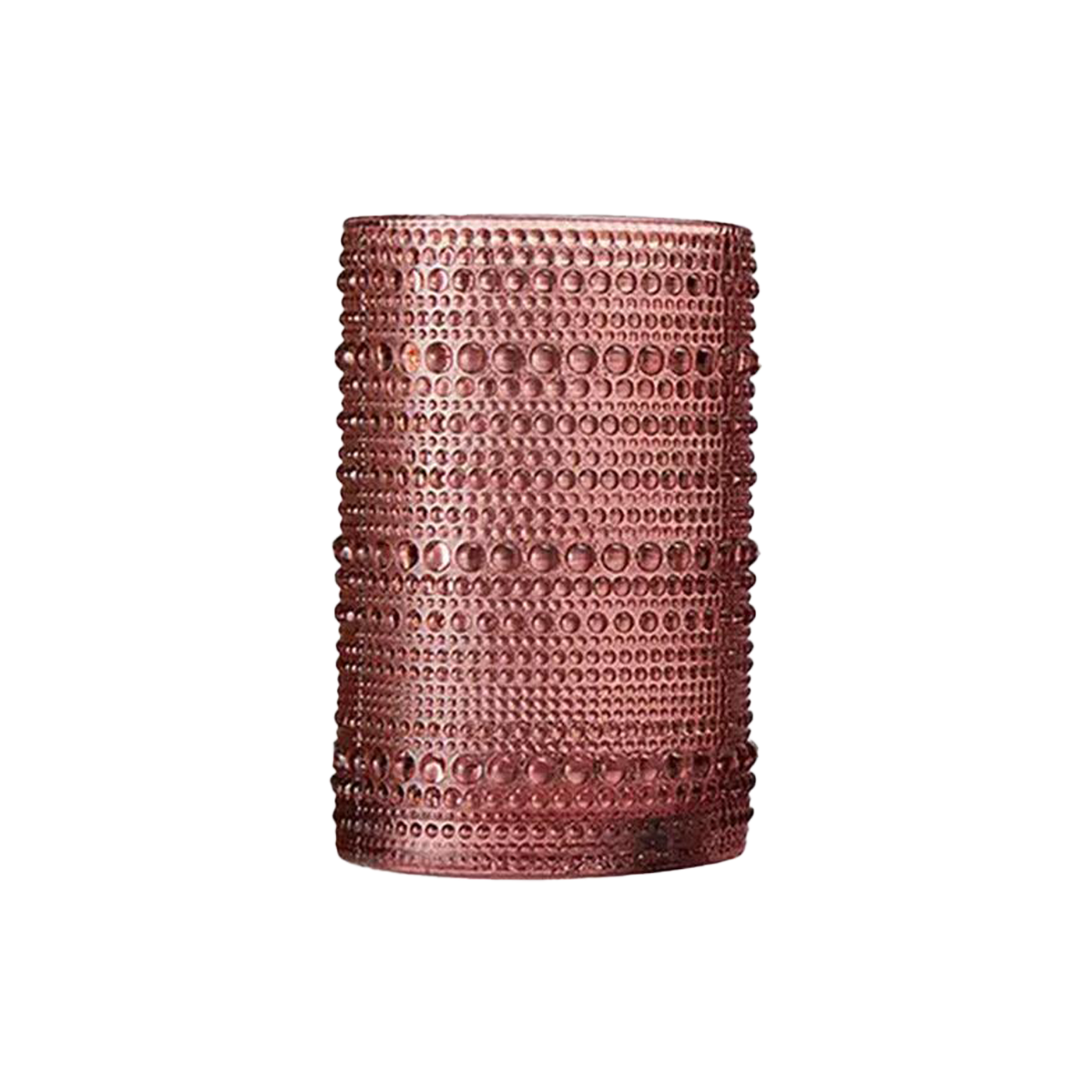 Hobnail Beaded Highball Glass - Red
