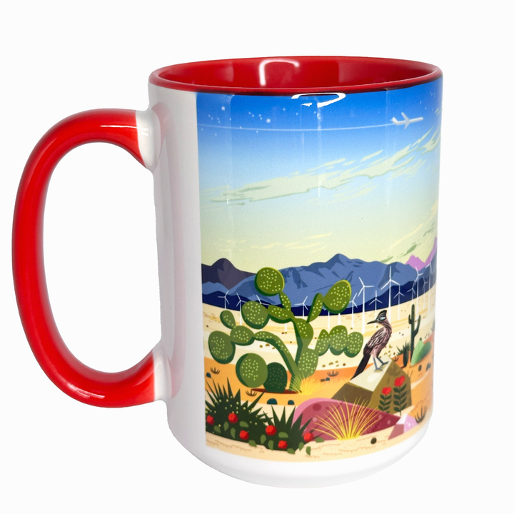 15oz Mug: Palm Springs Holiday Caddie