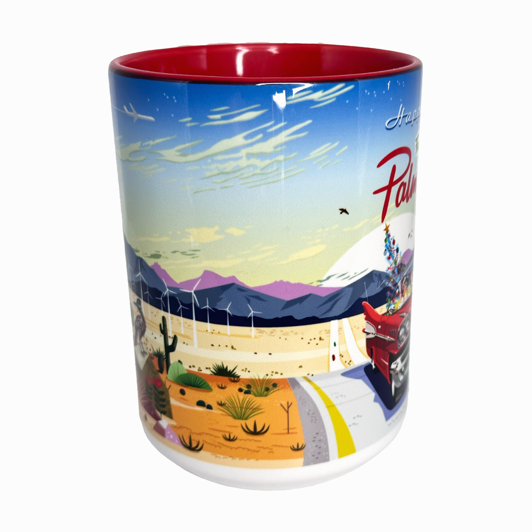 15oz Mug: Palm Springs Holiday Caddie